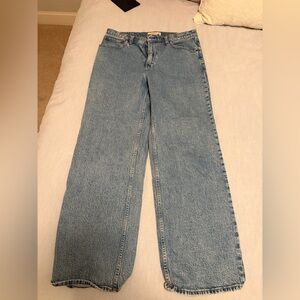 Abercrombie 90s RelaxedHigh Rise Blue Denim Jeans size 31